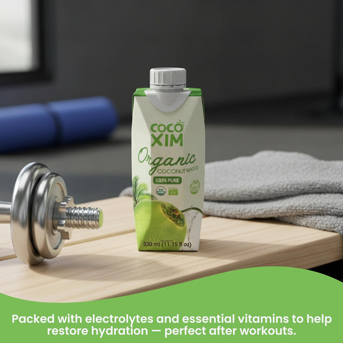 COCOXIM Ready to Drink Organic Coconut Water, 11 oz, Pack of 12,Zero Sugar