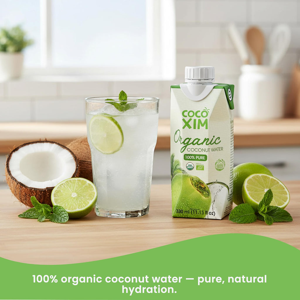 COCOXIM Ready to Drink Organic Coconut Water, 11 oz, Pack of 12,Zero Sugar