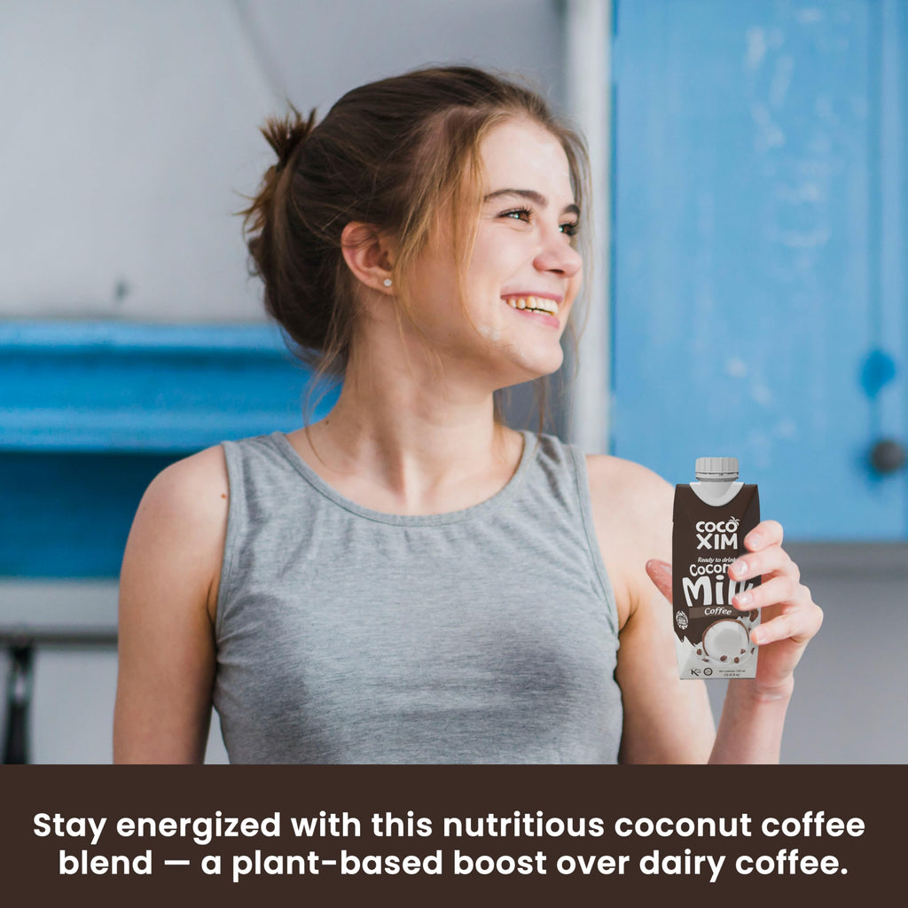 COCOXIM Ready to Drink Coffee Coconut Milk – 11 oz (Pack of 12) | 100% Vegan & Plant Based | Halal & Kosher Certified | Gluten & Lactose Free | Perfect to Add to Cereals, Smoothies and Desserts