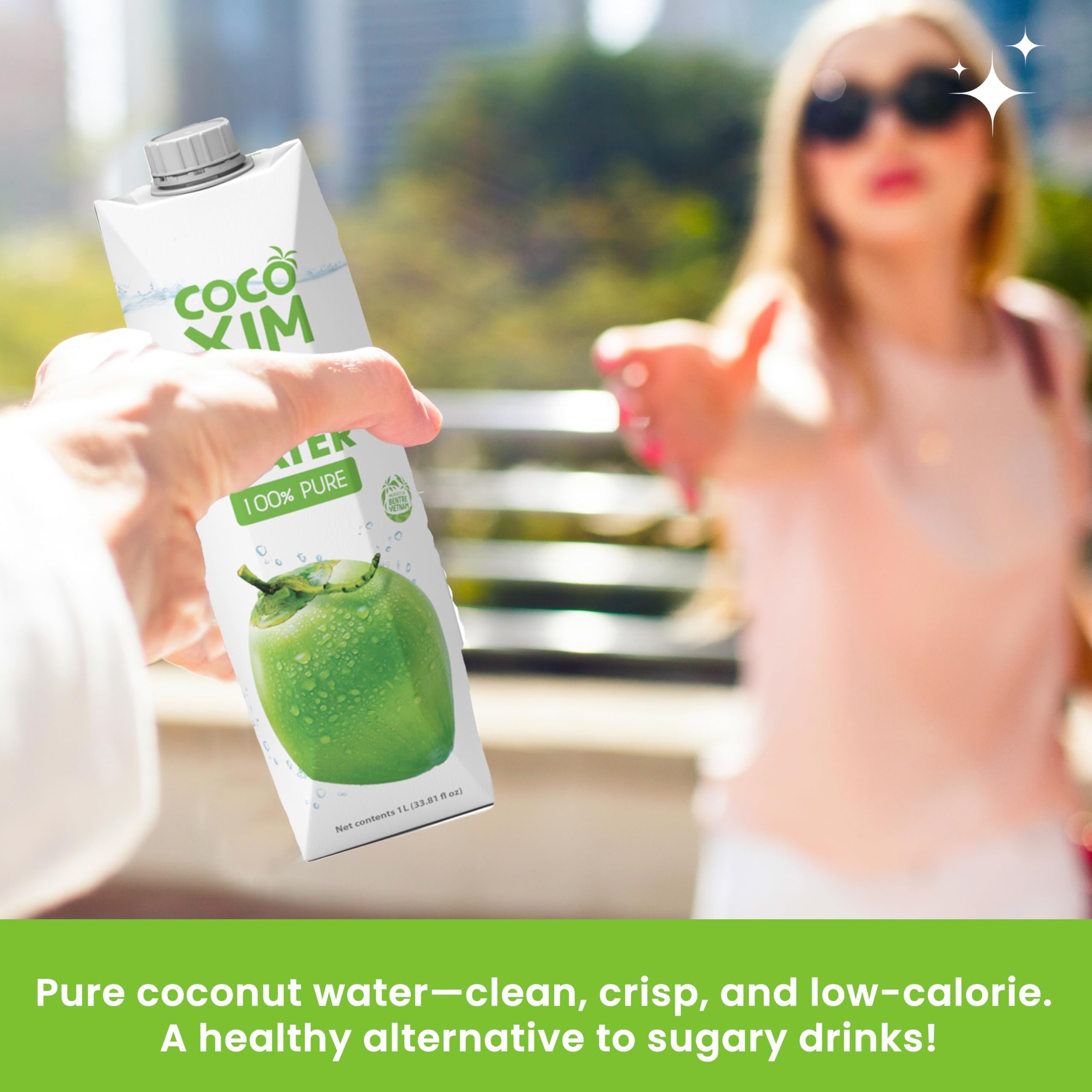 COCOXIM Ready to Drink Pure Coconut Water - 33.80 Oz each - Pack of 12 | Zero Added Sugar |100% Natural & Fresh with Electrolytes & Nutrients | Halal & Kosher Certified | Alternative to Soda, Soft Drinks and Sports Drinks