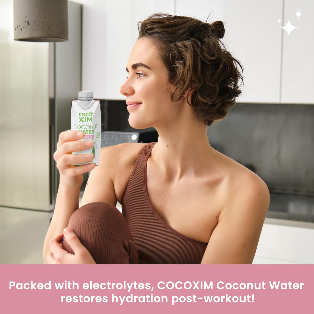 COCOXIM Ready to Drink Coconut Water with Lotus Seed Extract – 11 oz (Pack of 12)|100% Natural & Fresh with Electrolytes & Nutrients|Halal & Kosher Certified|Alternative to Soda,Soft and Sports Drinks