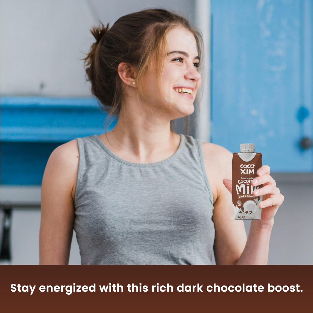 COCOXIM Ready to Drink Dark Chocolate Coconut Milk – 11 oz (Pack of 12) | 100% Vegan & Plant Based |Halal & Kosher Certified | Gluten & Lactose Free | Perfect to Add to Cereals, Smoothies and Desserts