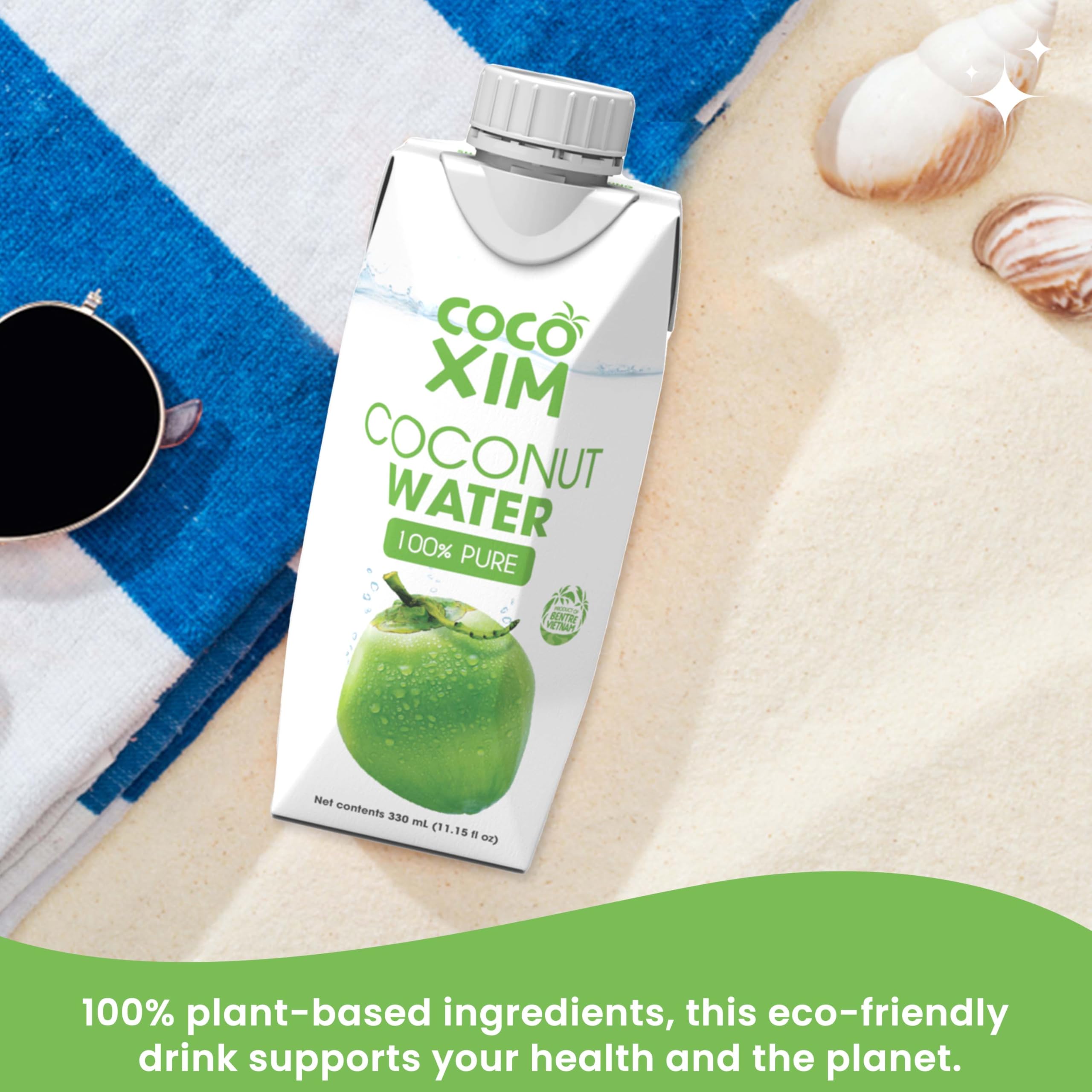 COCOXIM Ready to Drink Pure Coconut Water - 11 oz (Pack of 12) | Zero Added Sugar| 100% Natural & Fresh with Electrolytes & Nutrients | Halal & Kosher Certified | Alternative to Soda, Soft Drinks and Sports Drinks