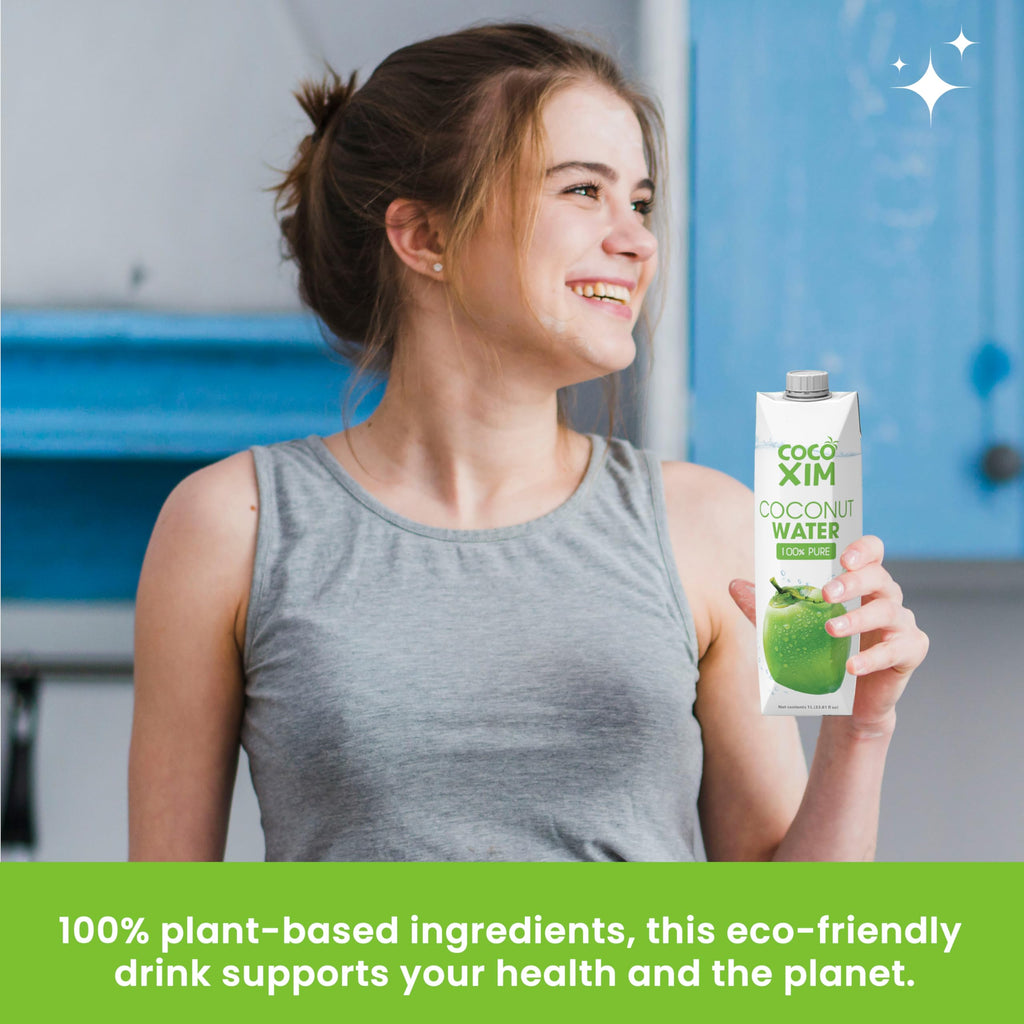 COCOXIM Ready to Drink Pure Coconut Water - 33.80 Oz each - Pack of 12 | Zero Added Sugar |100% Natural & Fresh with Electrolytes & Nutrients | Halal & Kosher Certified | Alternative to Soda, Soft Drinks and Sports Drinks