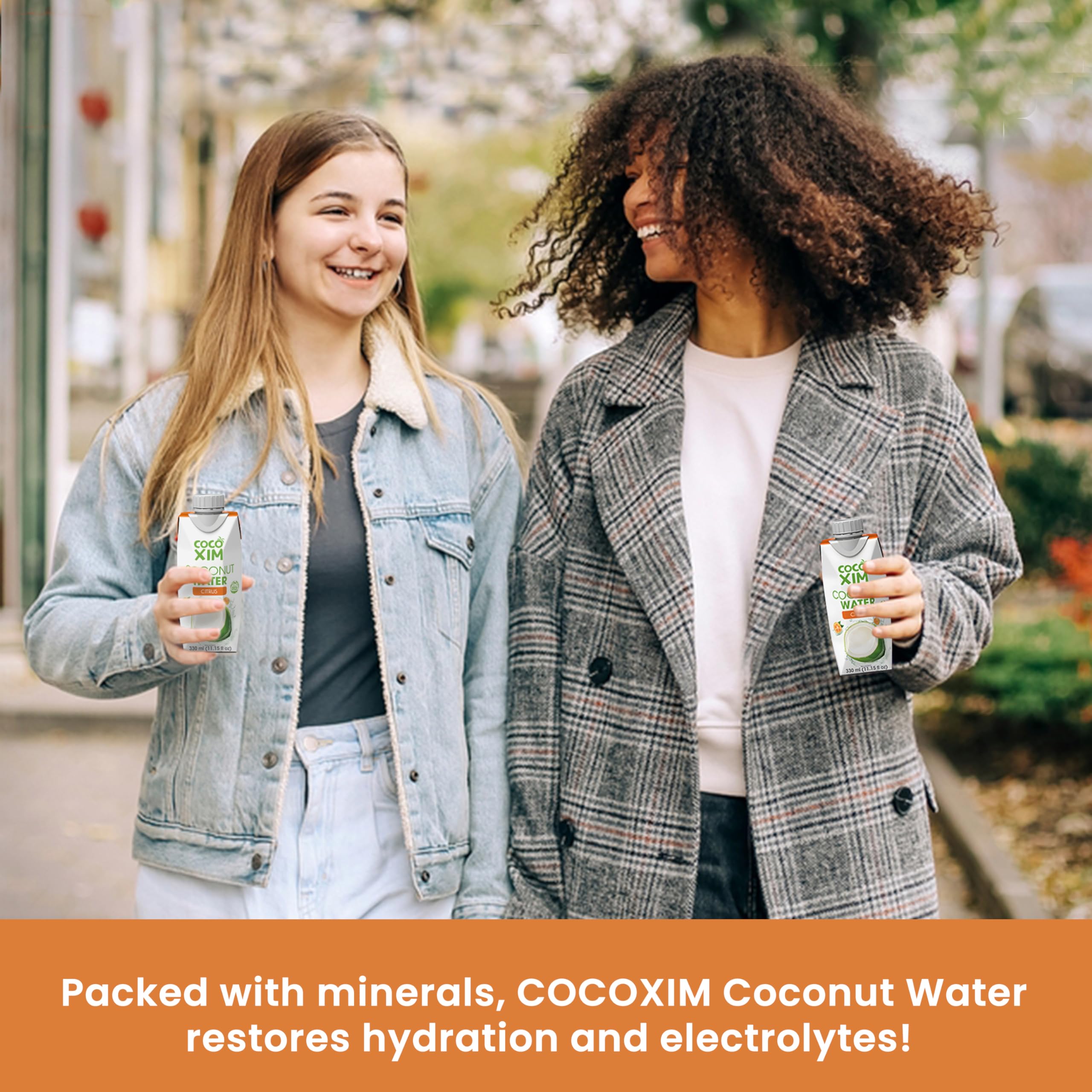 COCOXIM Ready to Drink Coconut Water with Citrus Juice – 11 oz (Pack of 12)|100% Natural & Fresh with Electrolytes & Nutrients | Halal & Kosher Certified | Alternative to Soda, Soft Drinks and Sports Drinks