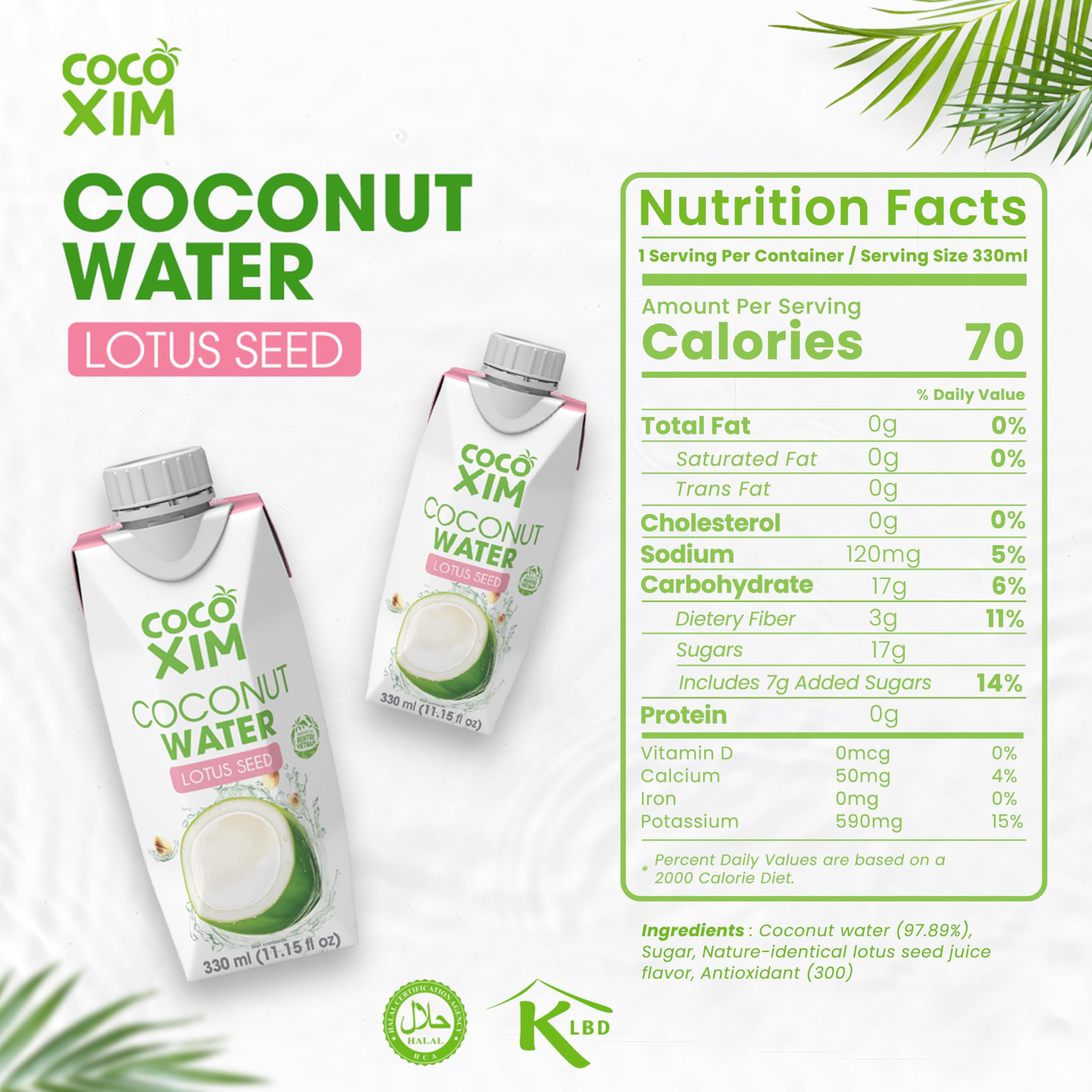 COCOCOMM COCOXIM Ready to Drink Coconut Water with Lotus Seed Extract – 11