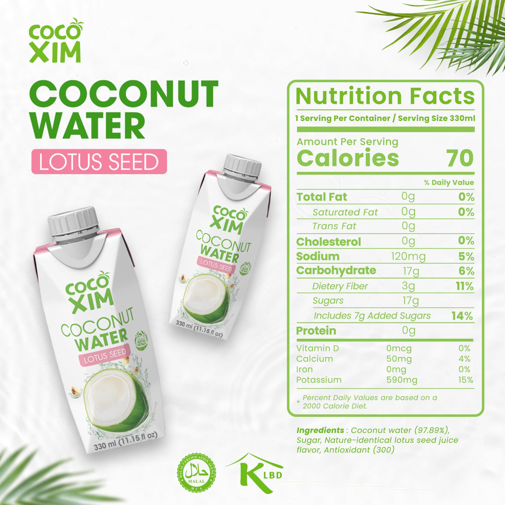 COCOXIM Ready to Drink Coconut Water with Lotus Seed Extract – 11 oz (Pack of 12)|100% Natural & Fresh with Electrolytes & Nutrients|Halal & Kosher Certified|Alternative to Soda,Soft and Sports Drinks