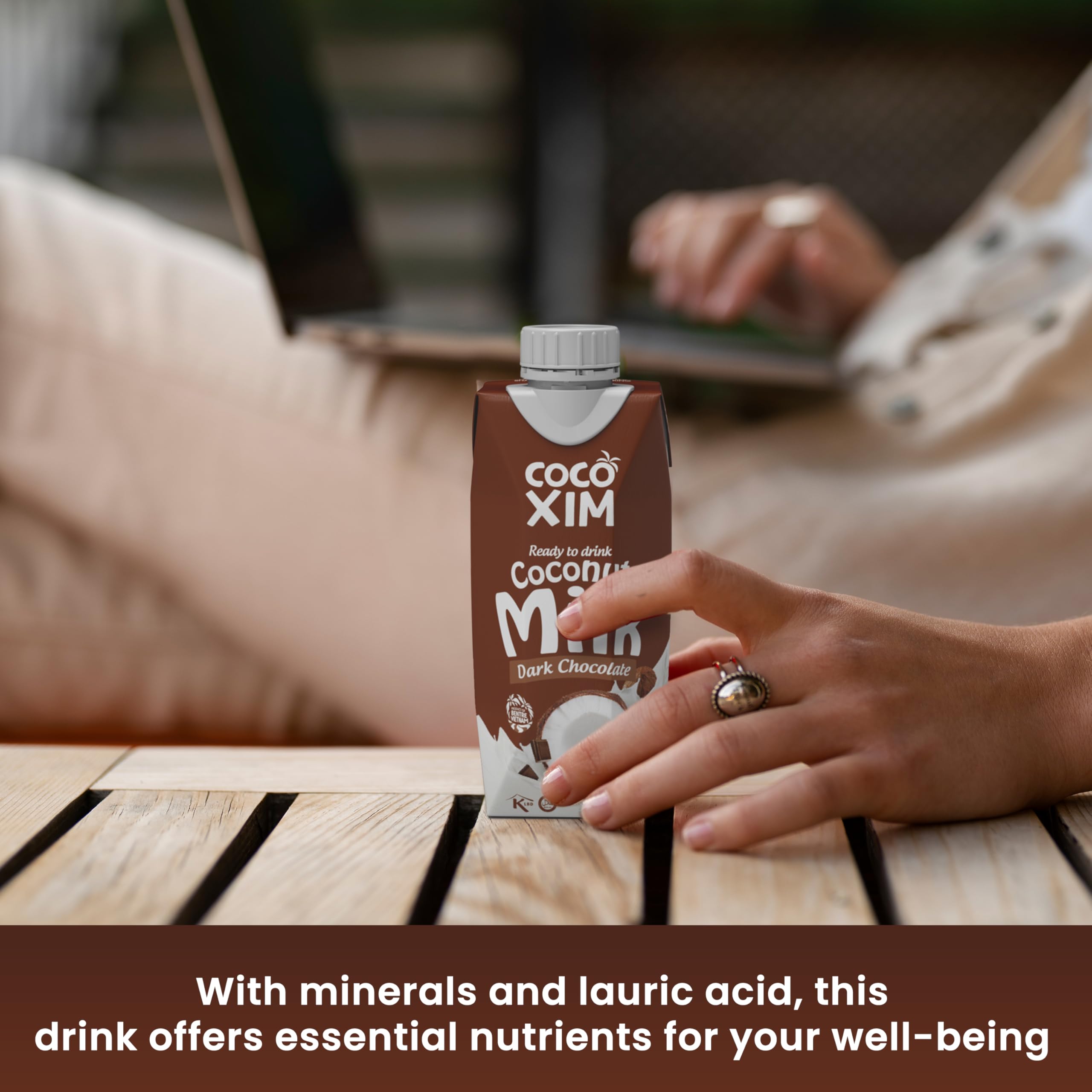 COCOXIM Ready to Drink Dark Chocolate Coconut Milk – 11 oz (Pack of 12) | 100% Vegan & Plant Based |Halal & Kosher Certified | Gluten & Lactose Free | Perfect to Add to Cereals, Smoothies and Desserts