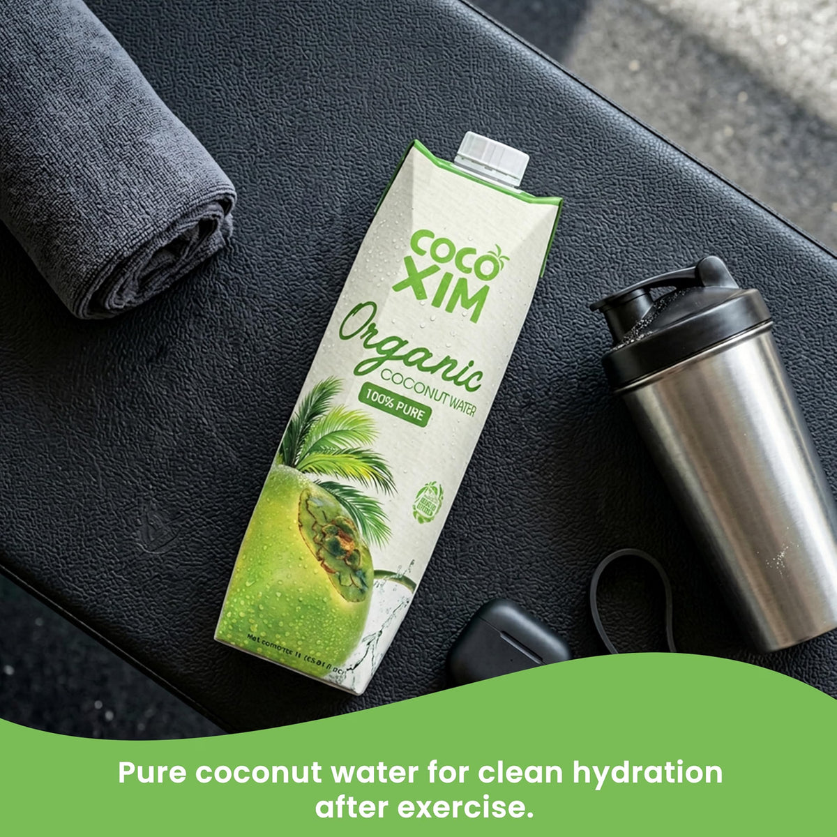 COCOXIM Ready to Drink Organic Coconut Water,33.8 oz, Pack of 12,Zero Sugar